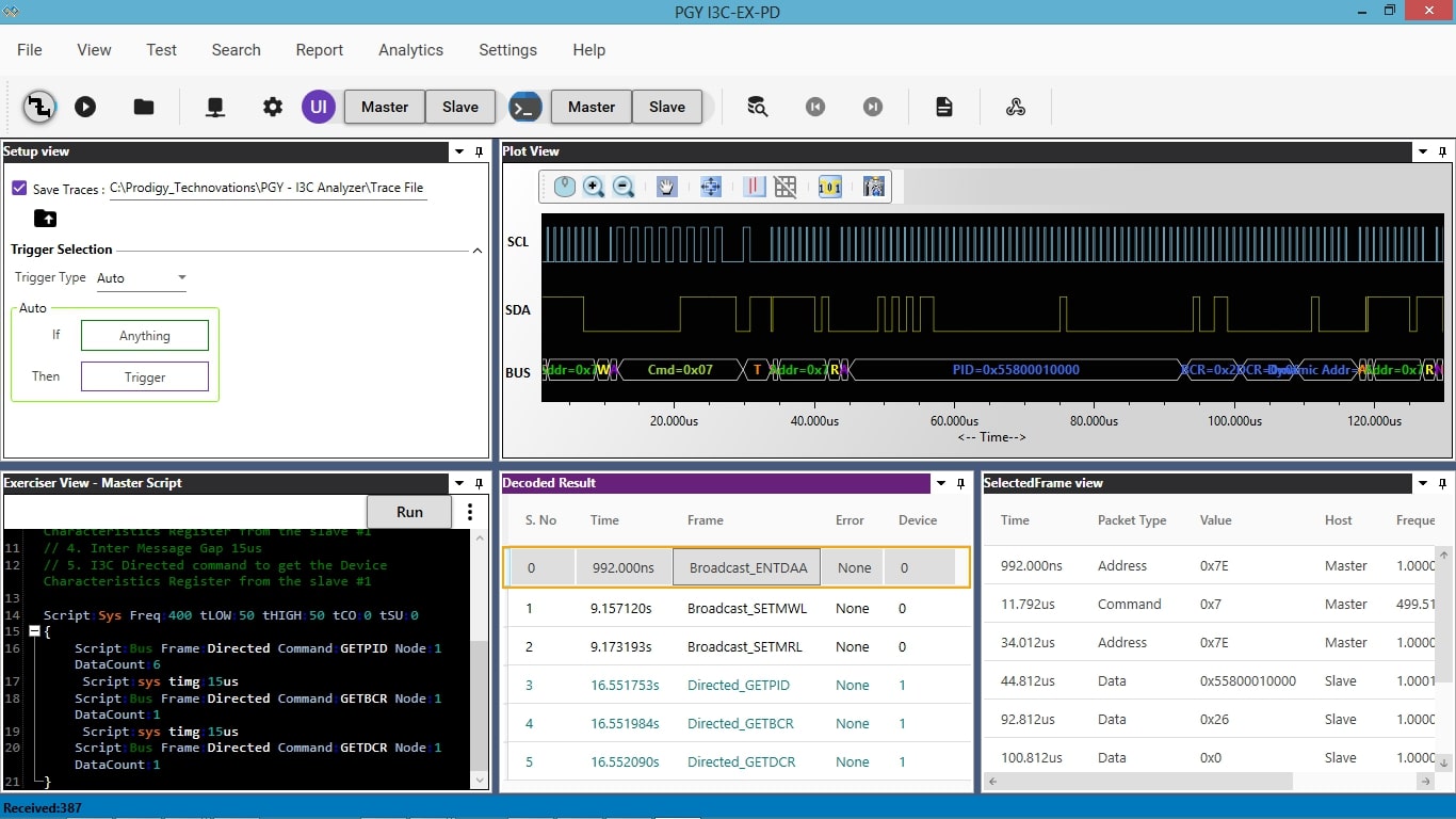 I3C Electrical Validation Software